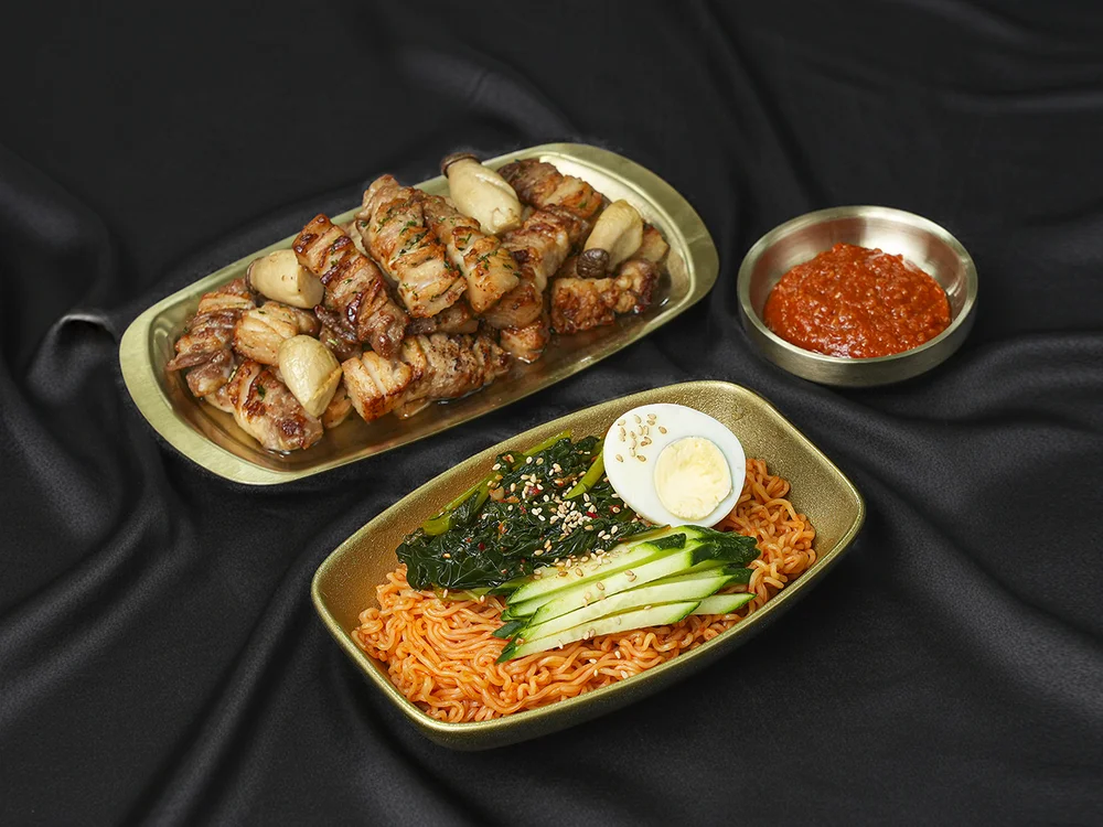 고기+열무비빔면