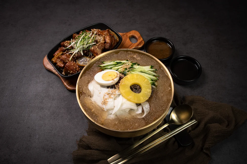물냉면+숯불직화고기