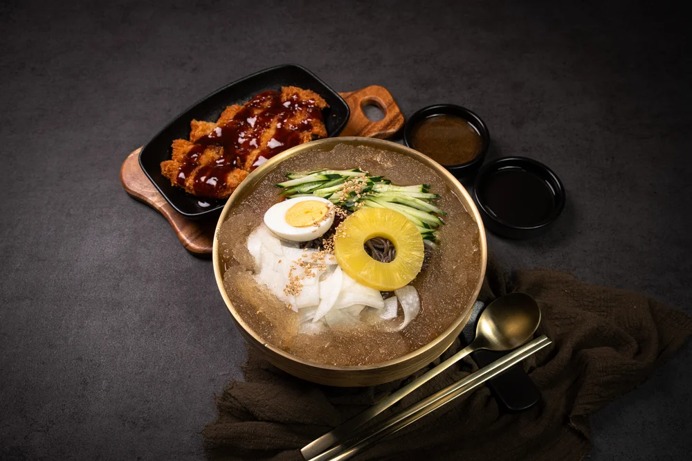물냉면+돈까스